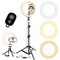 SKUSHOPS LED Light with Tripod Stand Phone Holder Ringlight Stand for Makeup Live Zoom Halo Light